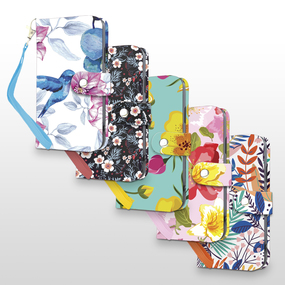 Dual Folio Smartphone Wallet Case for Apple iPhone XS and iPhone X - Floral Patterns